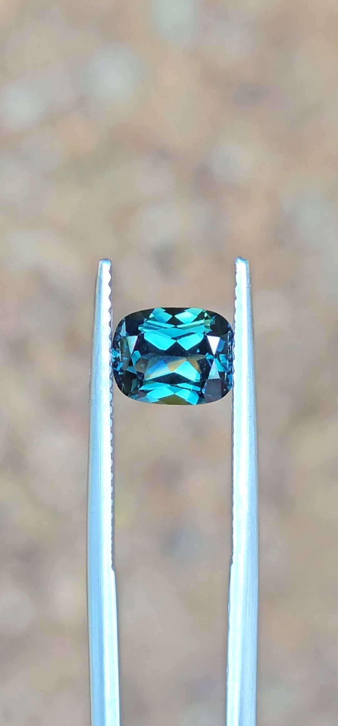 2.05ct Cushion Blue Parti Sapphire