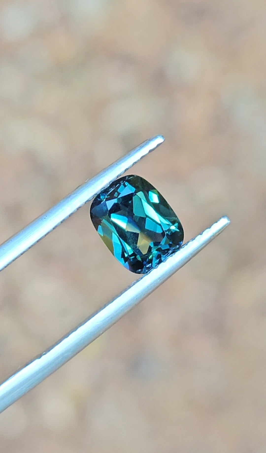 2.05ct Cushion Blue Parti Sapphire