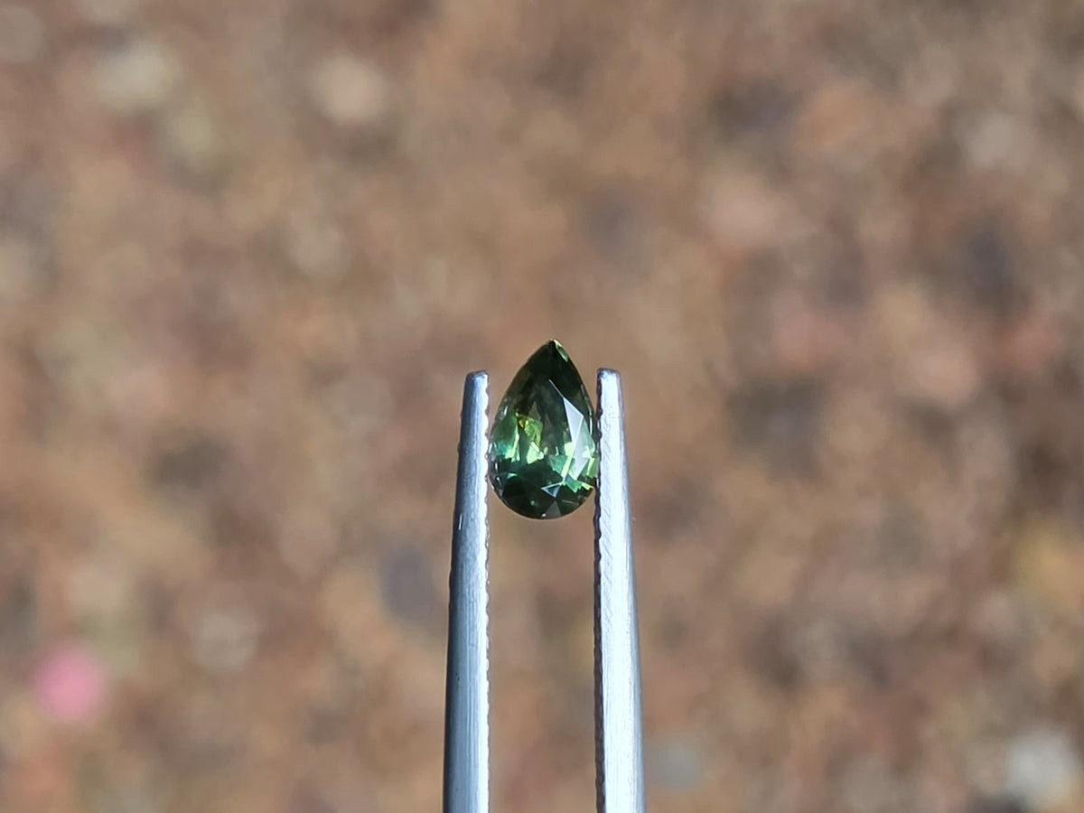 .81ct Pear Green Sapphire