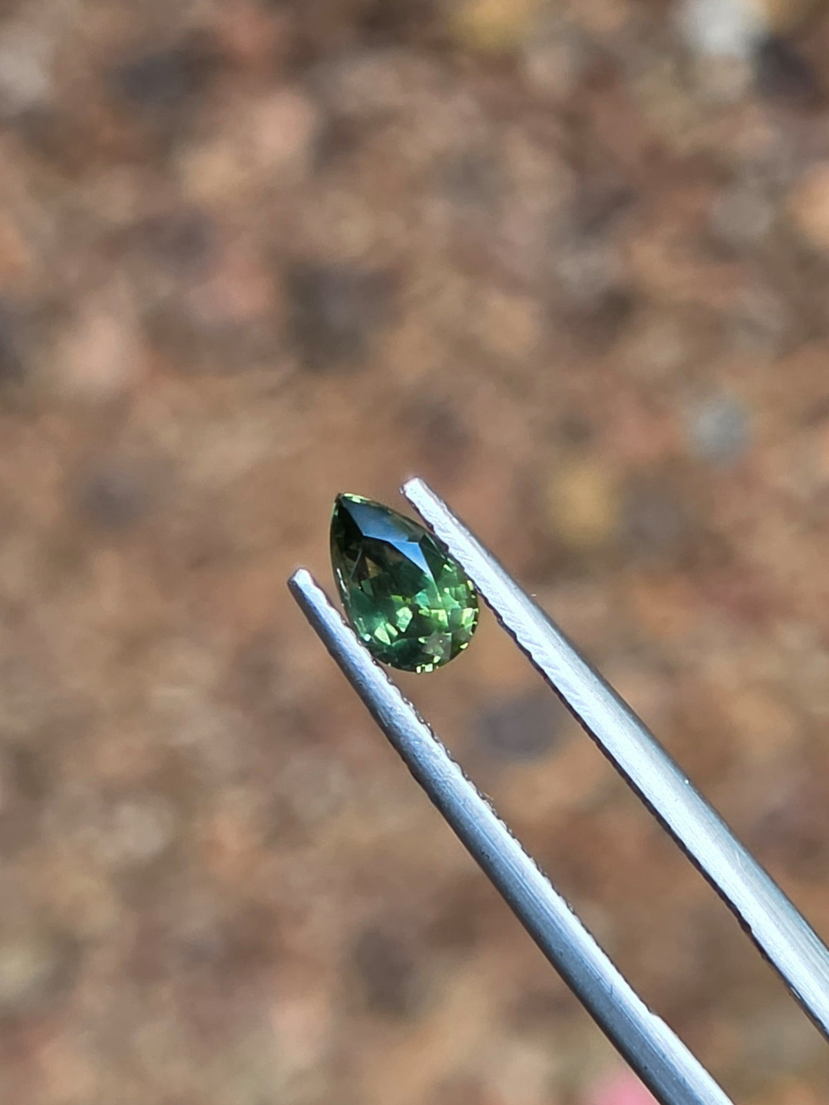 .81ct Pear Green Sapphire