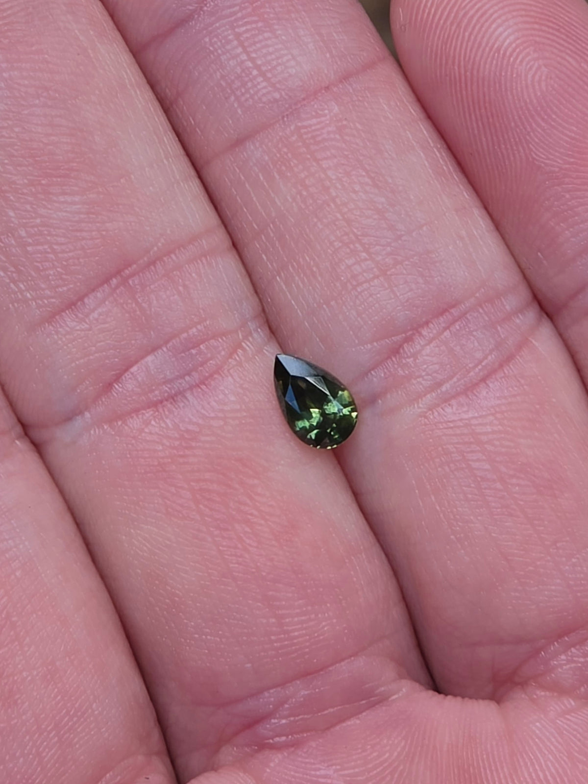 .81ct Pear Green Sapphire