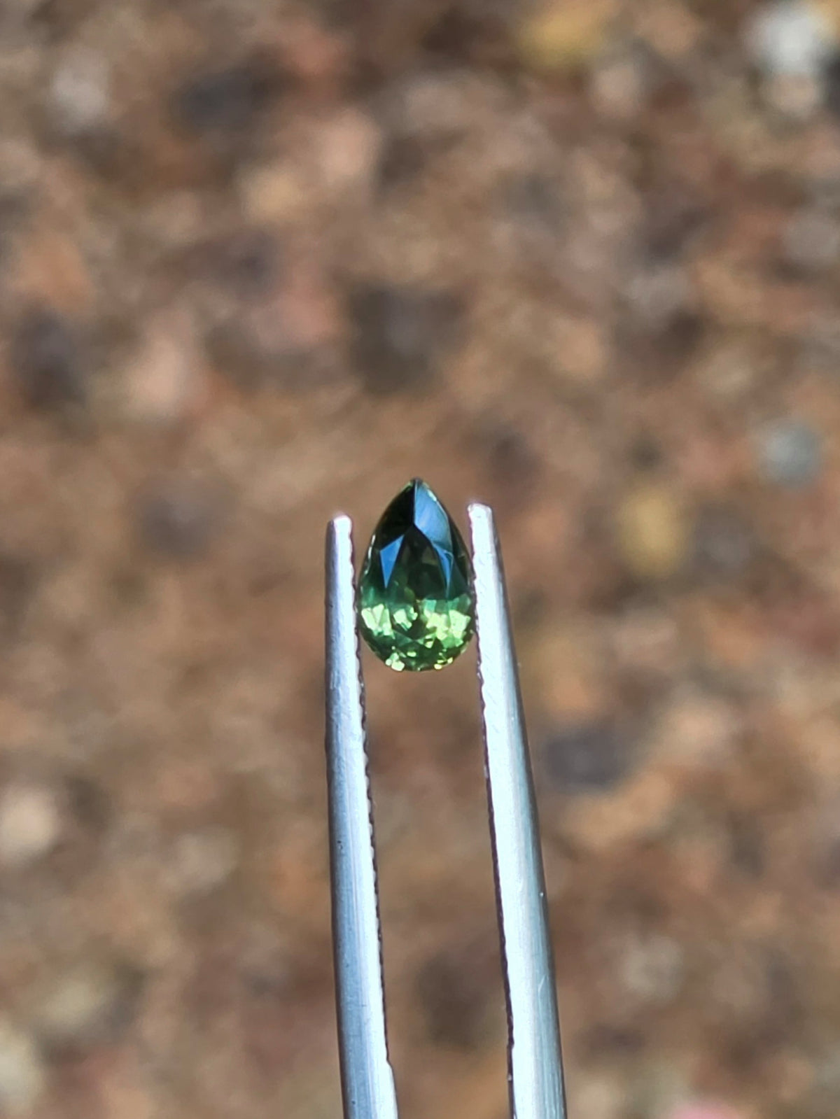 .81ct Pear Green Sapphire