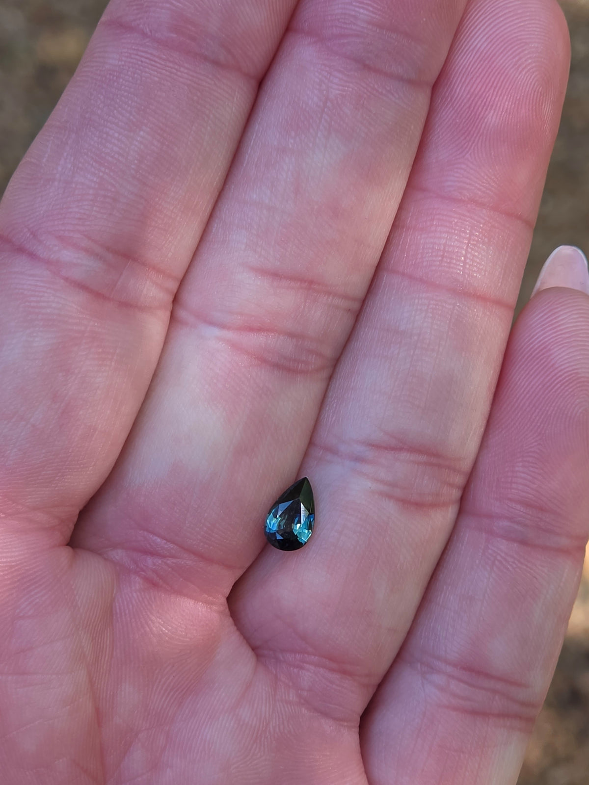 .82ct Pear Blue Parti Sapphire