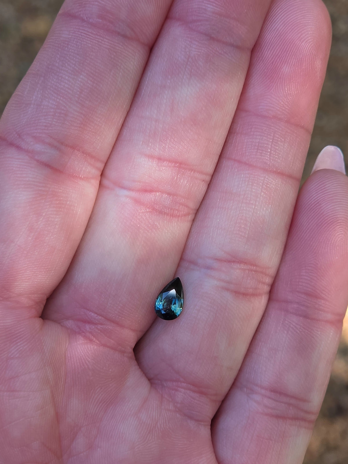 .82ct Pear Blue Parti Sapphire