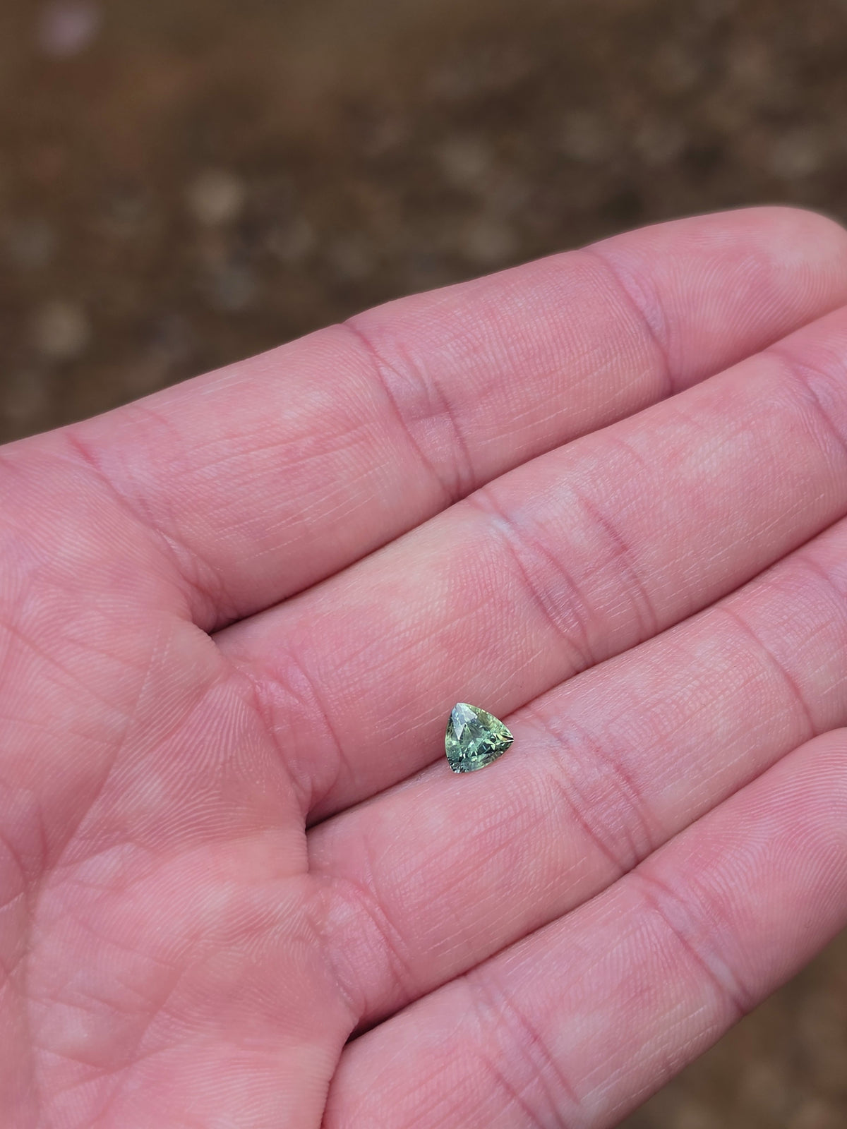 .76ct Trilliant Blue Parti Sapphire