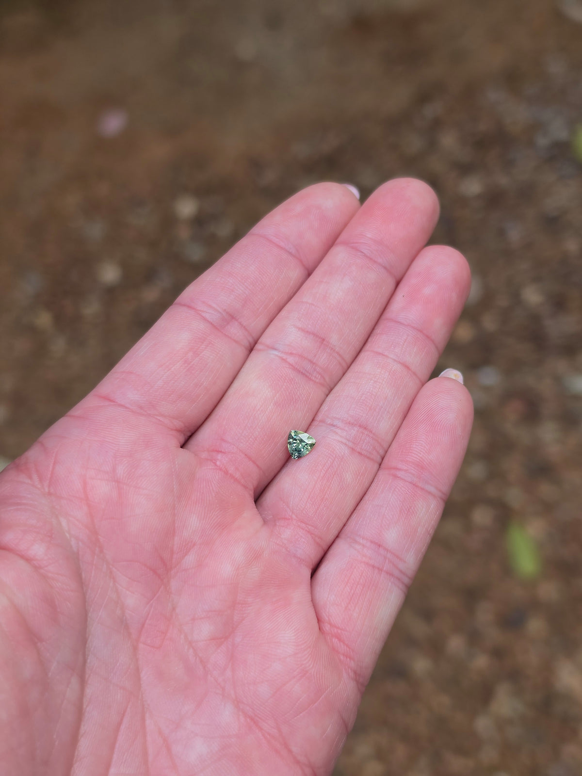 .76ct Trilliant Blue Parti Sapphire