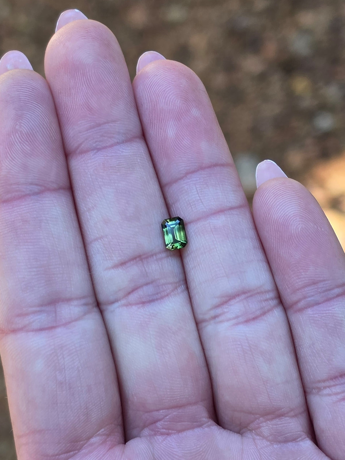 .76ct Emerald Green Parti Sapphire
