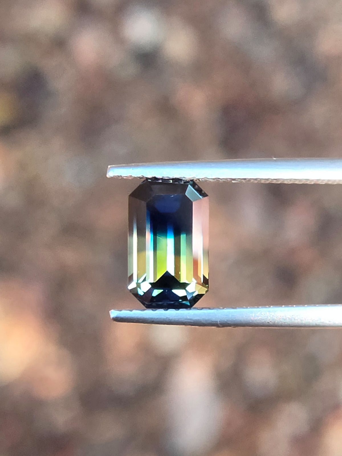 3.40ct Emerald Blue - Yellow Parti Sapphire