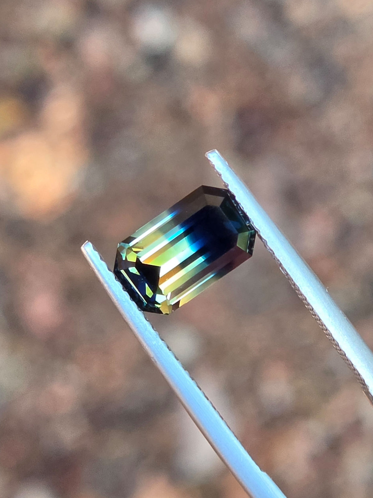 3.40ct Emerald Blue - Yellow Parti Sapphire