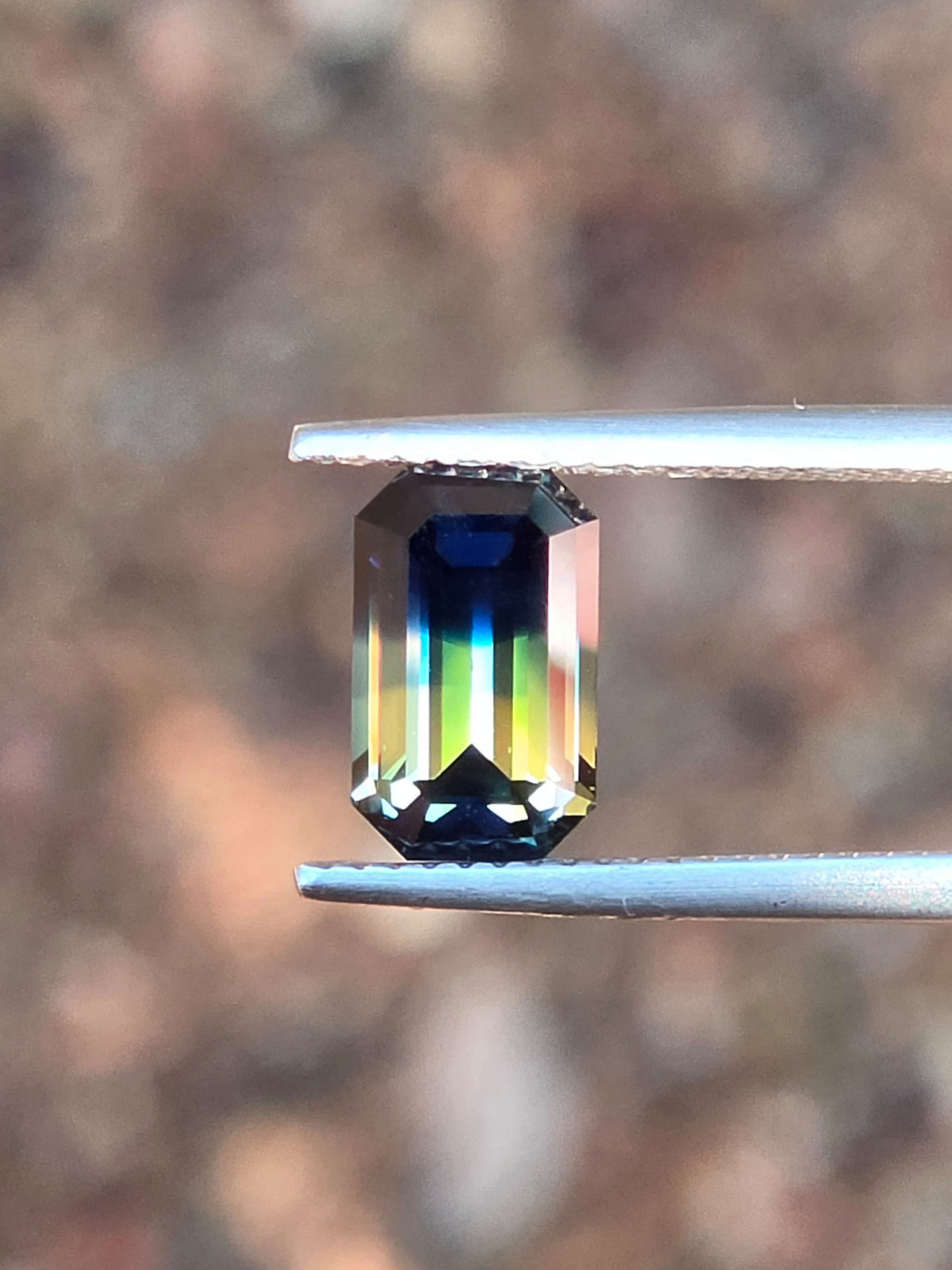 3.40ct Emerald Blue - Yellow Parti Sapphire