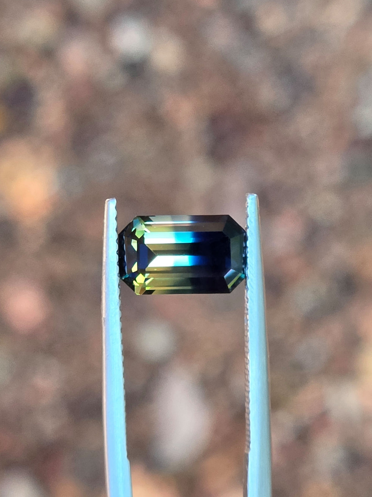 3.40ct Emerald Blue - Yellow Parti Sapphire