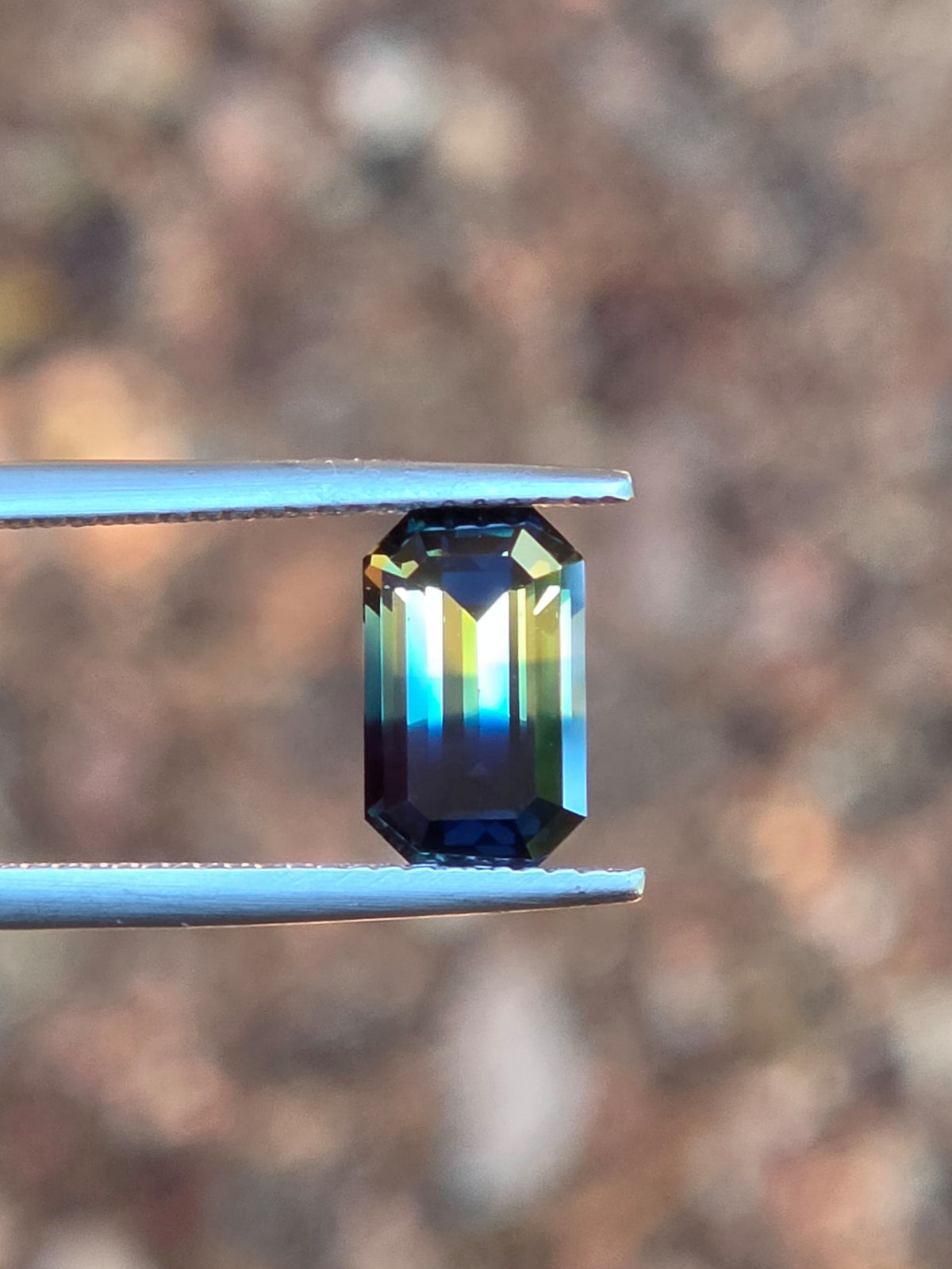 3.40ct Emerald Blue - Yellow Parti Sapphire