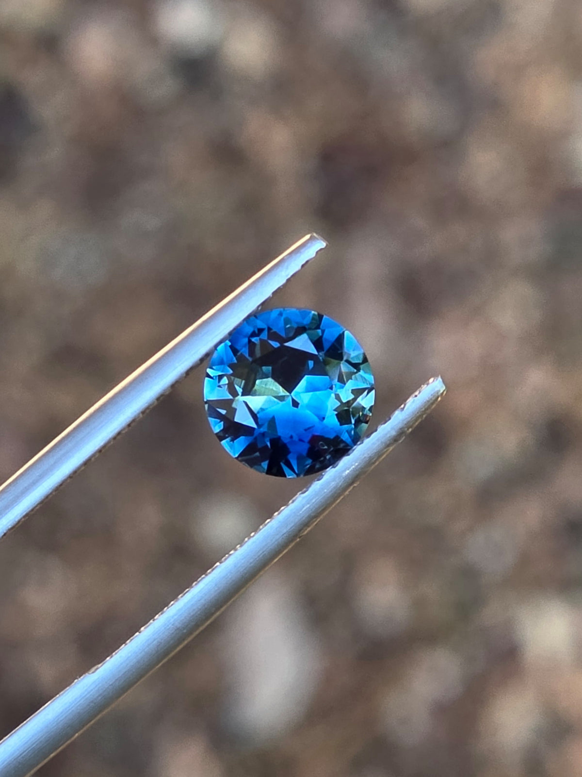 1.86ct Round Blue Parti Sapphire