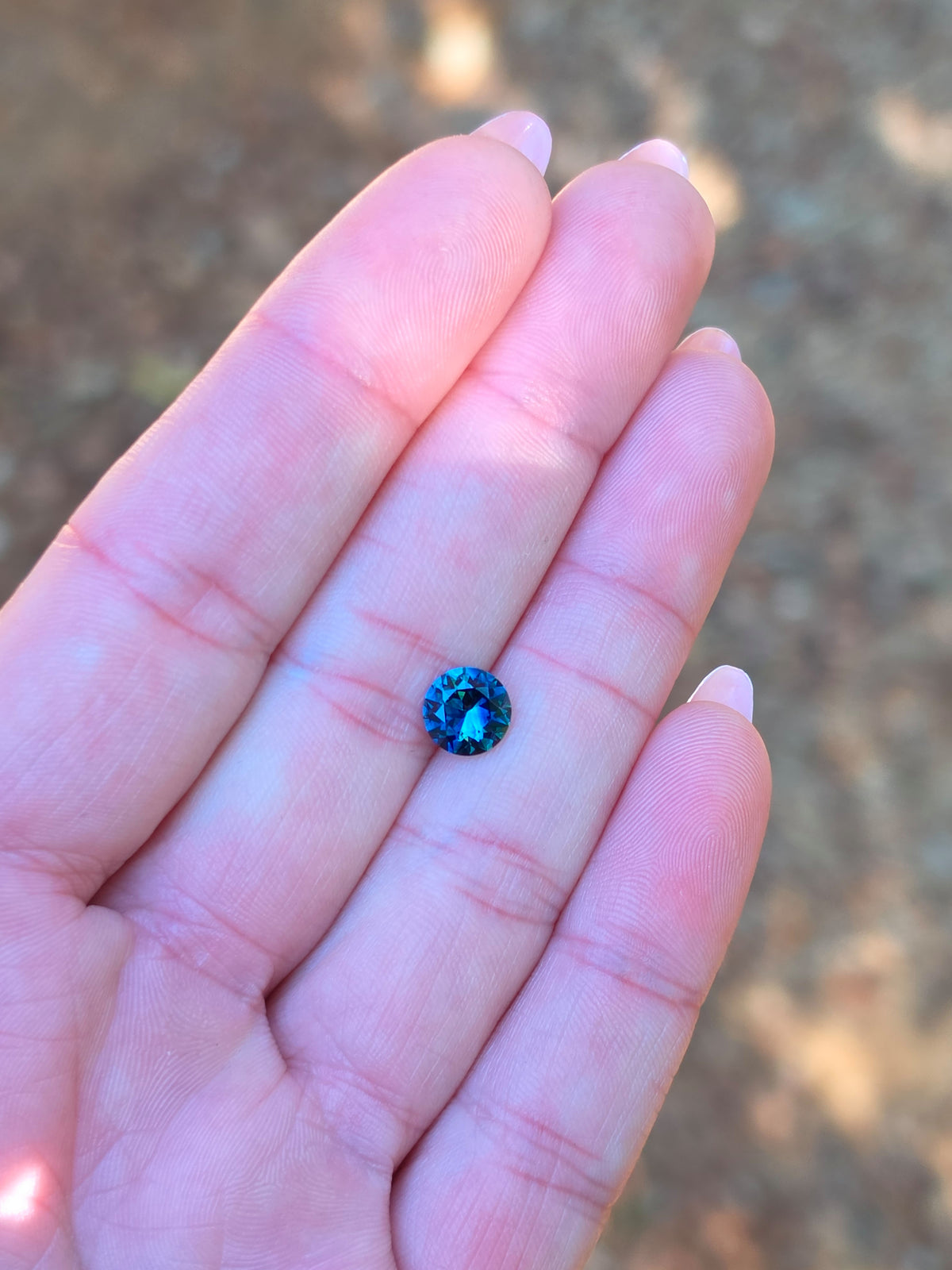 1.86ct Round Blue Parti Sapphire