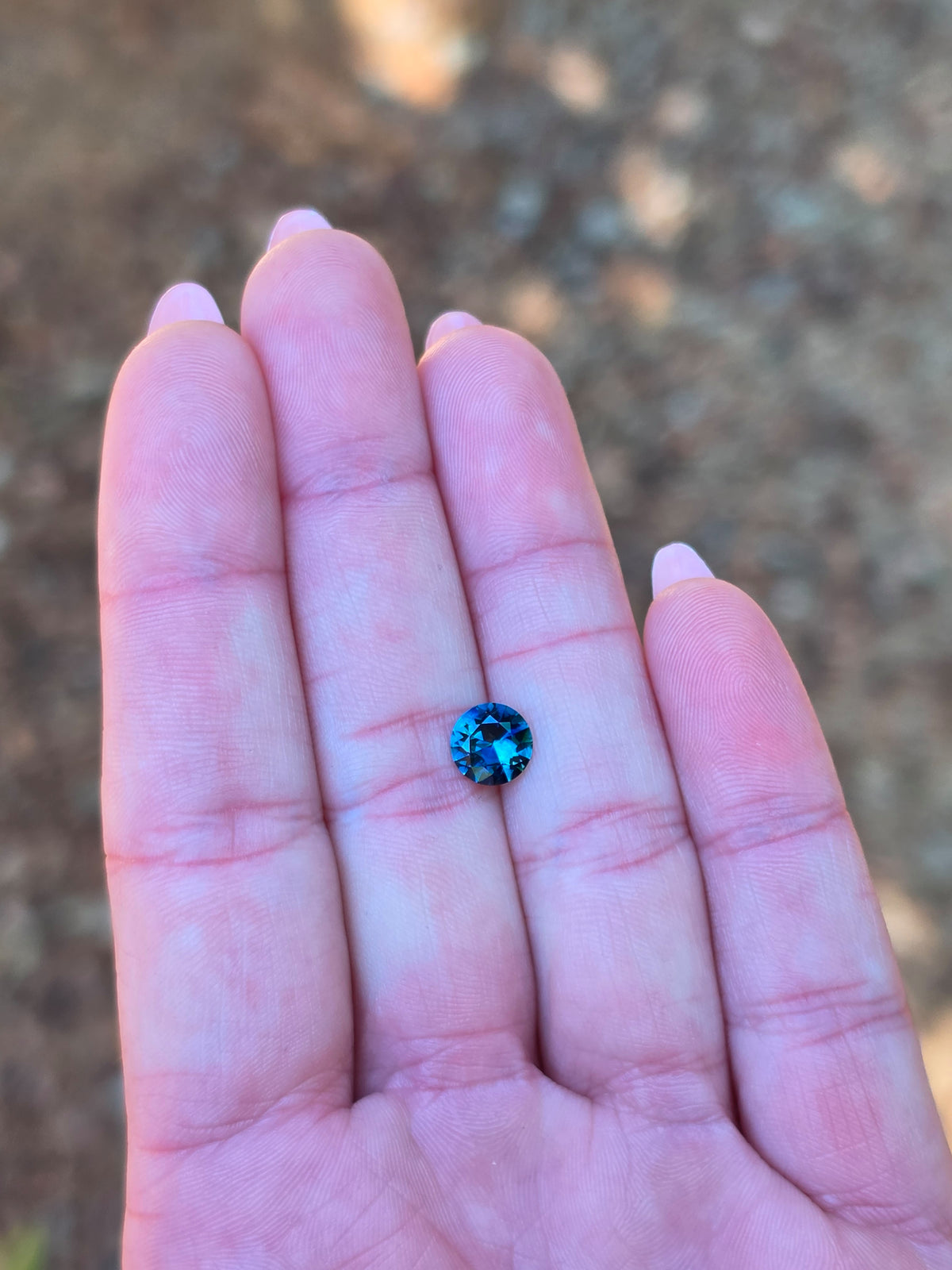 1.86ct Round Blue Parti Sapphire