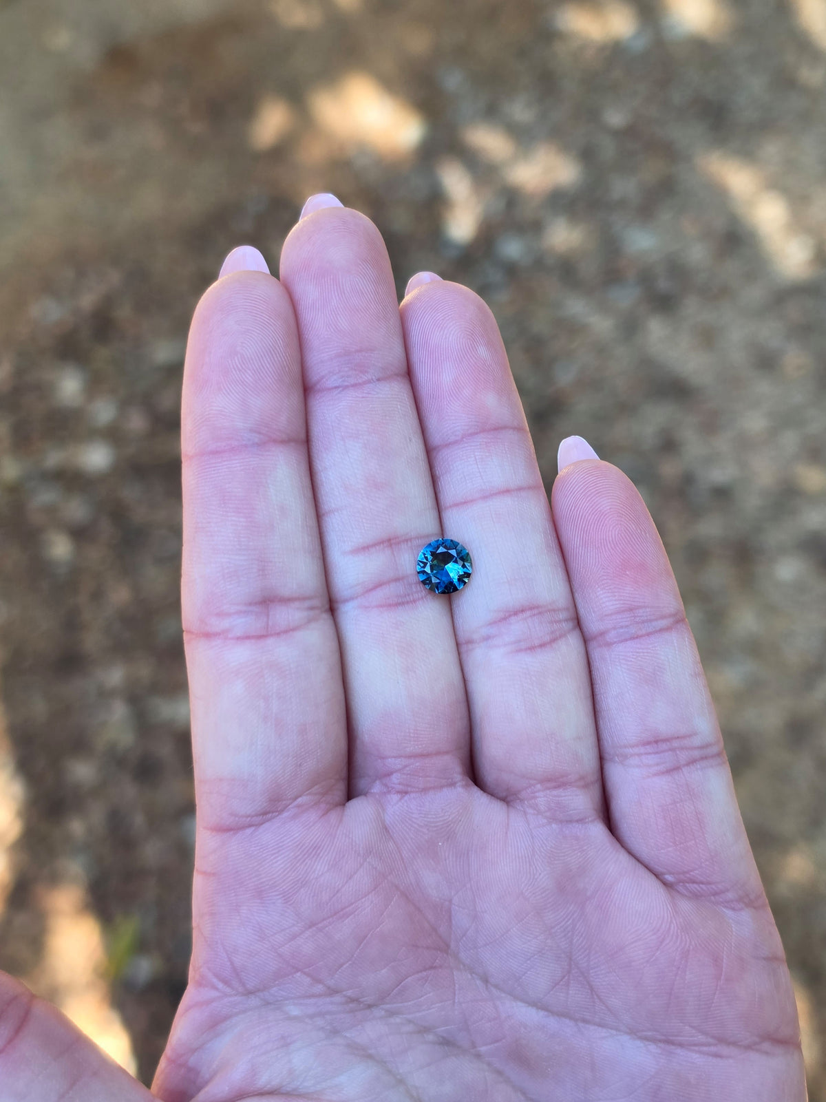1.86ct Round Blue Parti Sapphire