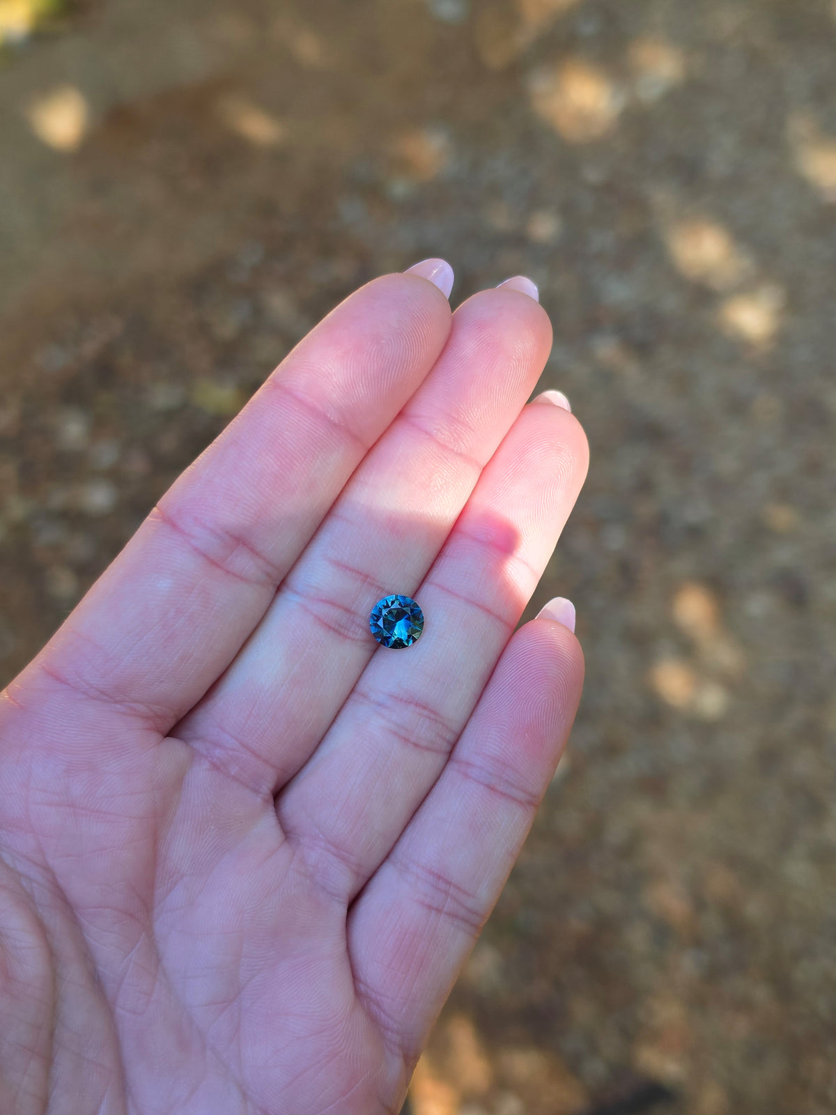 1.86ct Round Blue Parti Sapphire