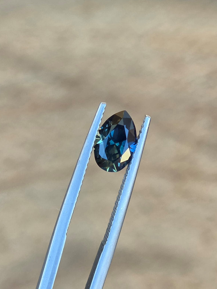 1.92ct Pear Blue Parti Sapphire
