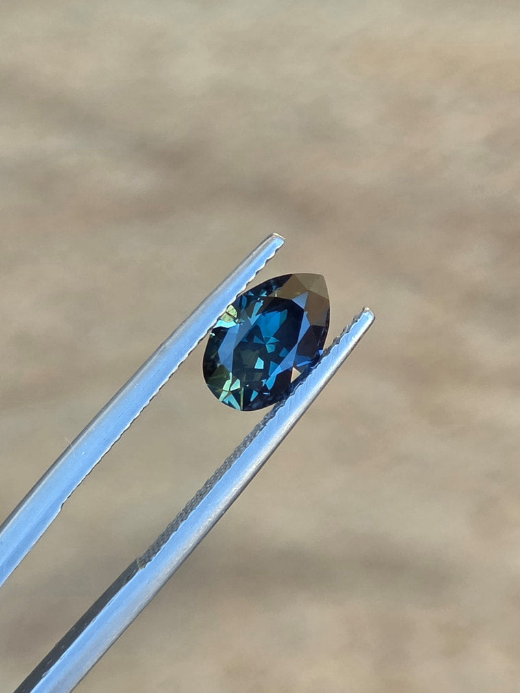 1.92ct Pear Blue Parti Sapphire