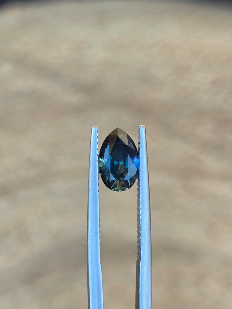 1.92ct Pear Blue Parti Sapphire