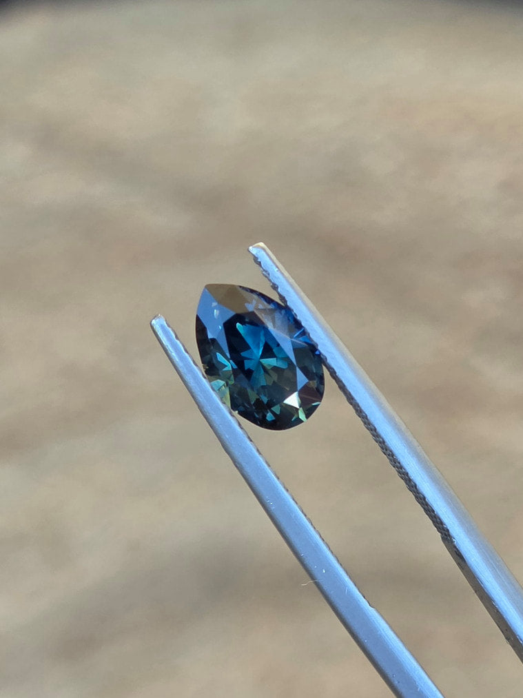 1.92ct Pear Blue Parti Sapphire