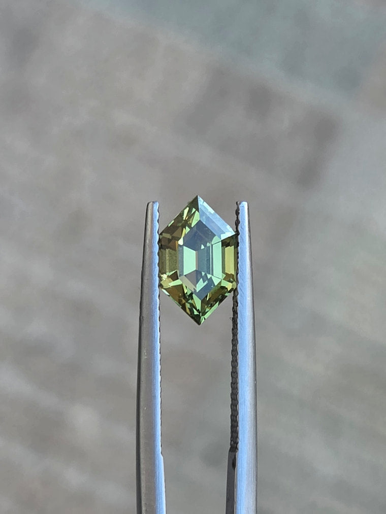 2.44ct Hex Green Parti Sapphire