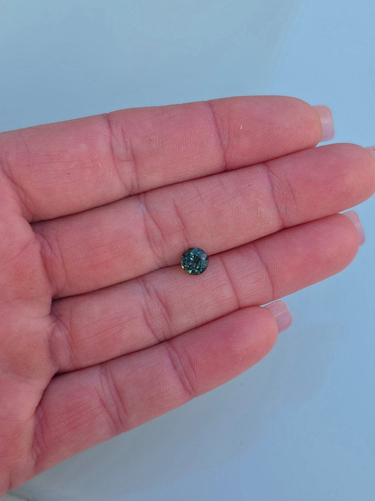 1.21ct Round Teal Sapphire