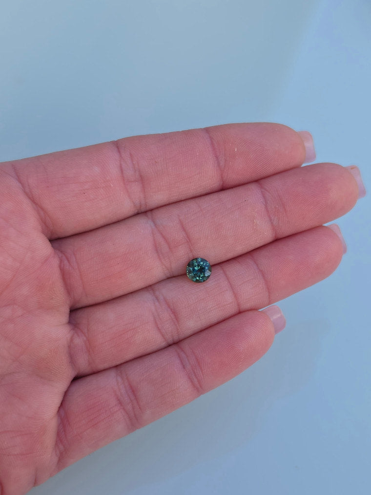 1.21ct Round Teal Sapphire