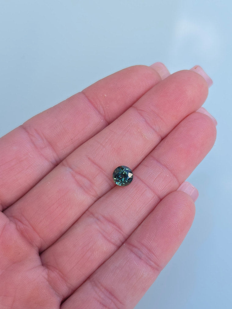 1.43ct Round Teal Sapphire