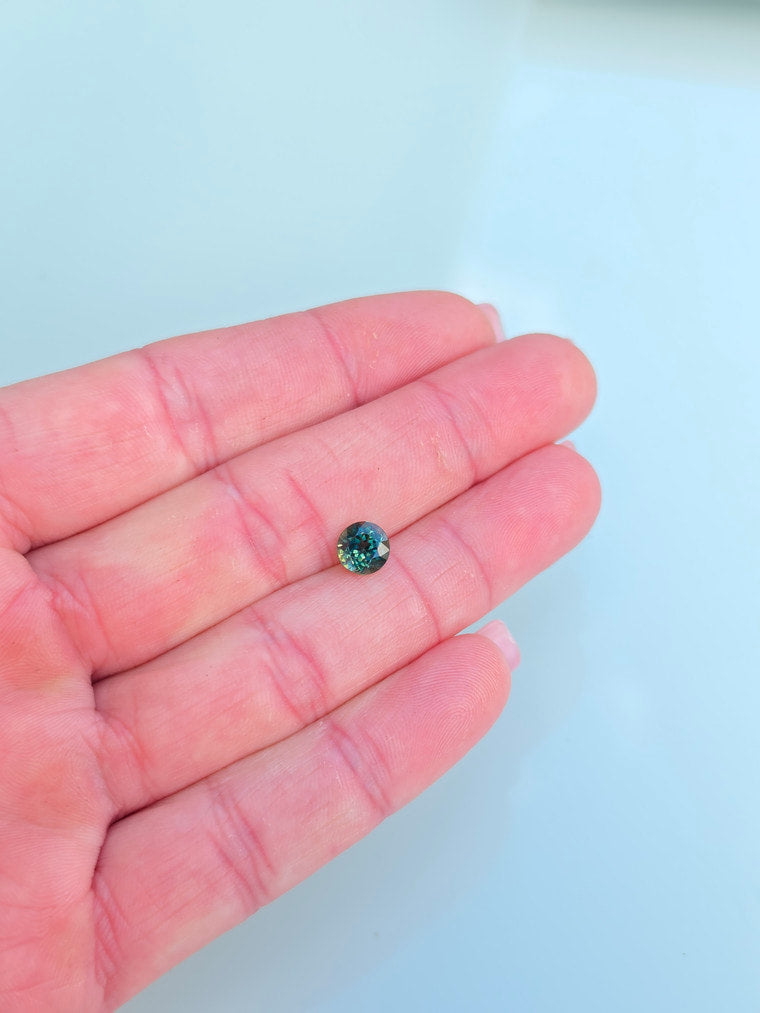 1.43ct Round Teal Sapphire