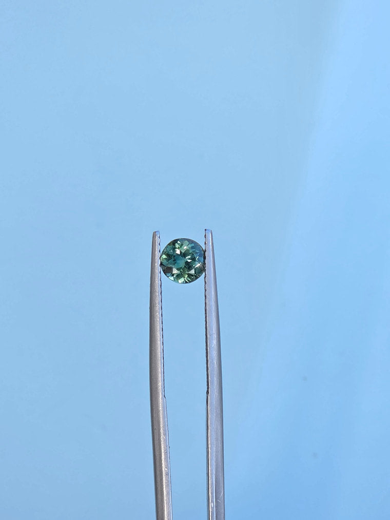 .82ct Round Green Parti Sapphire