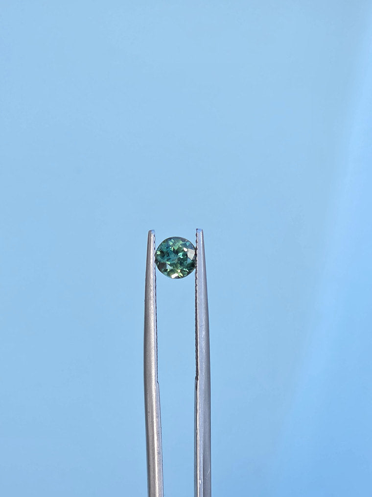.82ct Round Green Parti Sapphire
